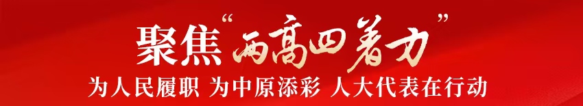 聚焦“两高四着力” “为人民履职、为中原添彩·人大代表在行动”专题